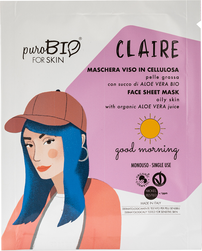 Maschera Viso in Cellulosa per Pelle Grassa - Good Morning