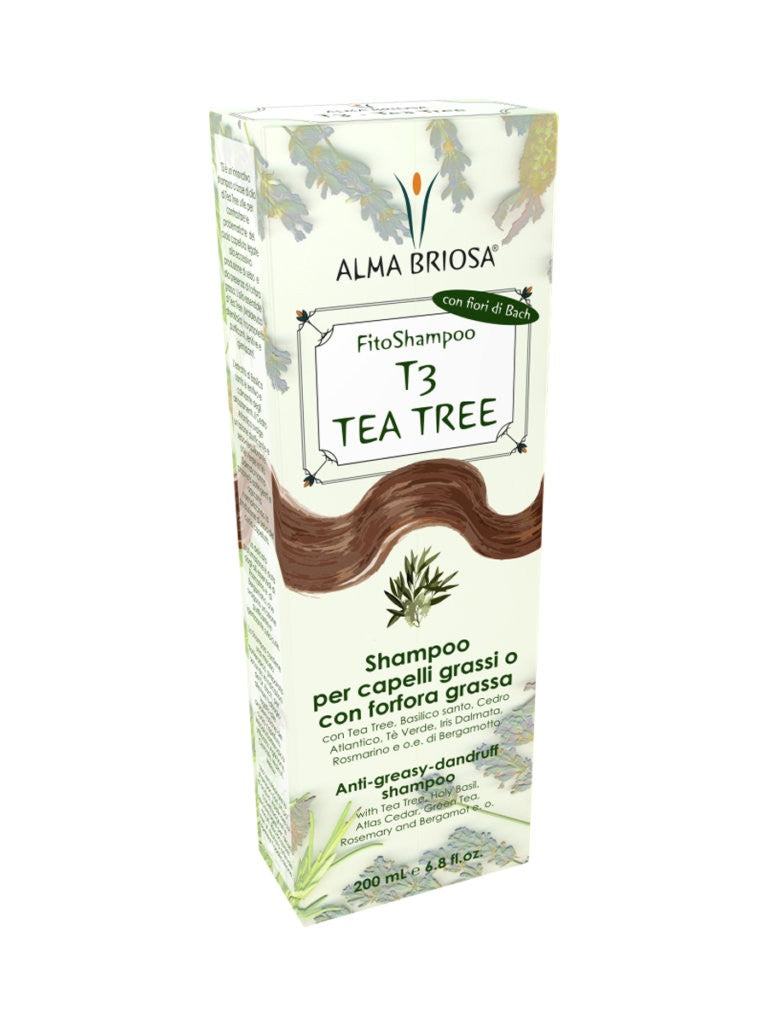 Organic and Vegan T3 Tea Tree Phytoshampoo for Oily Dandruff