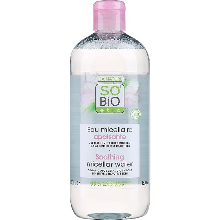 Acqua micellare Idratante Biologica all’Aloe Vera e Alla Rosa Bio - SO’BiO étic