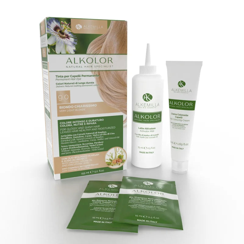 Alkolor Tinta Permanente 9.0 - Biondo Chiarissimo - Alkemilla