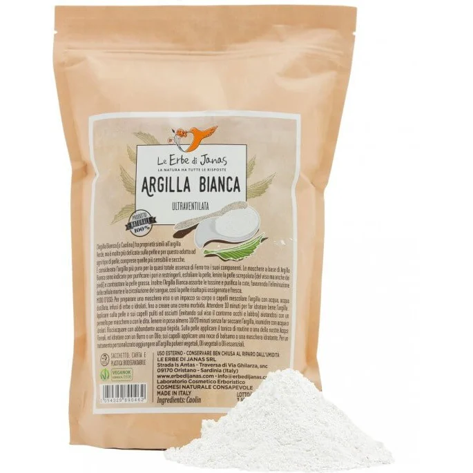 Argilla Bianca 250 gr - Le Erbe di Janas