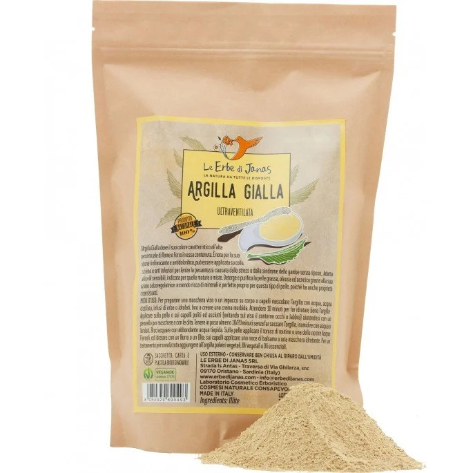 Argilla Gialla 1 Kg - Le Erbe di Janas