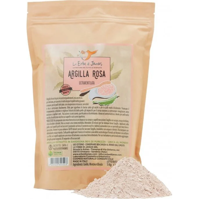Argilla Rosa 1 Kg - Le Erbe di Janas