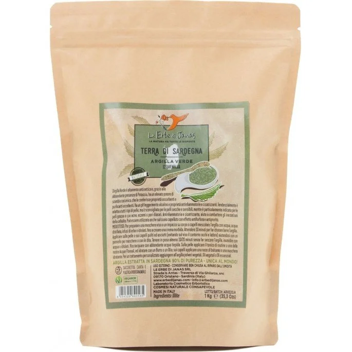 Argilla Verde 1 Kg - Le Erbe di Janas