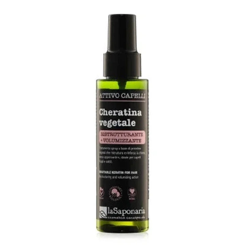 Attivo Capelli Spray Ristrutturante - Cheratina Vegetale - La Saponaria