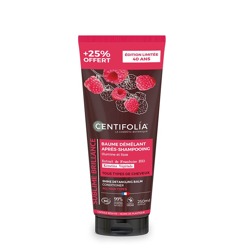 Balsamo dopo shampoo con estratto di lampone e proteine di mandorla dolce