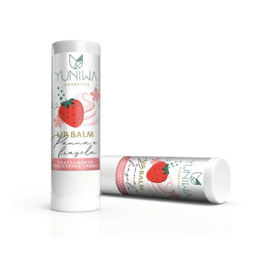 Balsamo Labbra Protettivo - Panna e Fragola - Yuniwa Cosmetics Yumibio