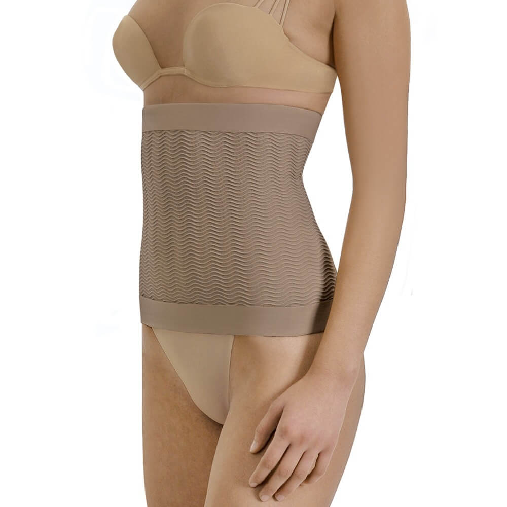 Black Anti-Cellulite Micromassage Abdominal Elastic Band - Size 5 XXL