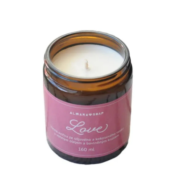 Candela Profumata LOVE – Fragranza di Ciliegie Nere