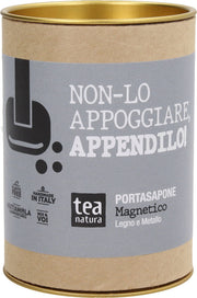 Portasapone Magnetico in Legno e Metallo