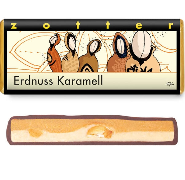 Cioccolato Fondente con Caramello e Arachidi Caramellate