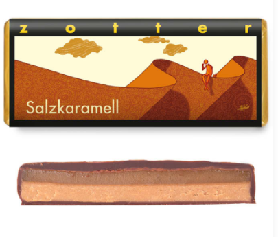 Cioccolato Fondente con Caramello salato e Pralina