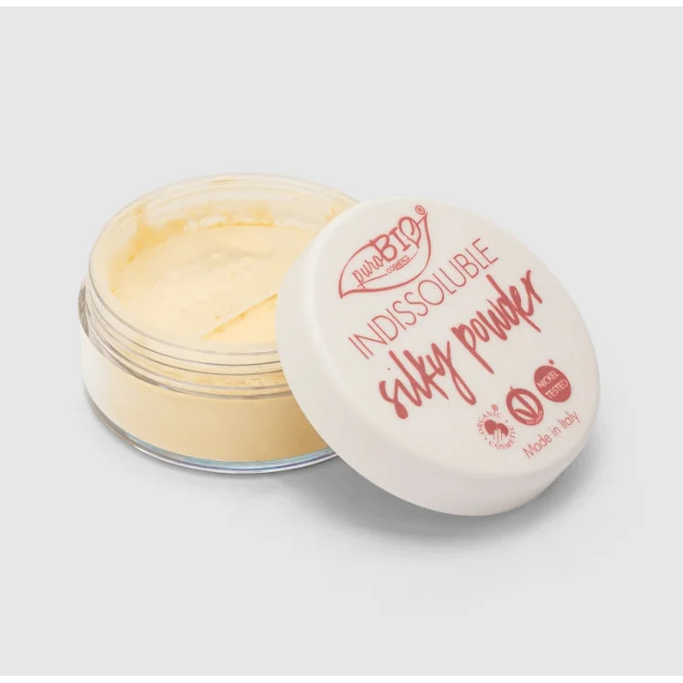 Cipria Indissolubile Silky Powder - 03 Giallina - Purobio Trucco Naturale