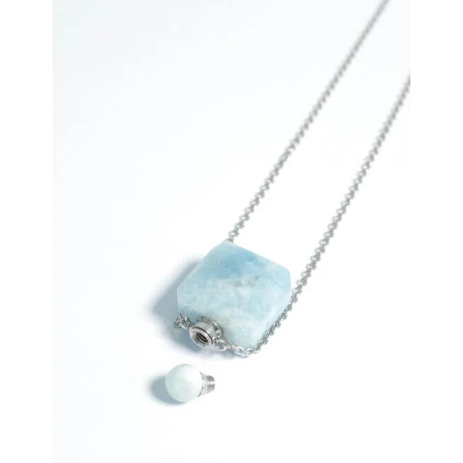 Collana per Aromaterapia - Acquamarina - Olfattiva