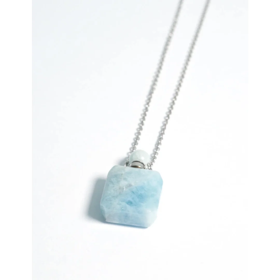 Collana per Aromaterapia - Acquamarina - Olfattiva