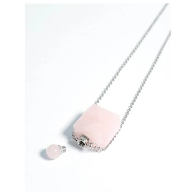 Collana per Aromaterapia - Quarzo Rosa - Olfattiva