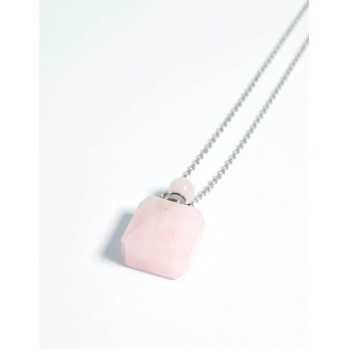 Collana per Aromaterapia - Quarzo Rosa - Olfattiva
