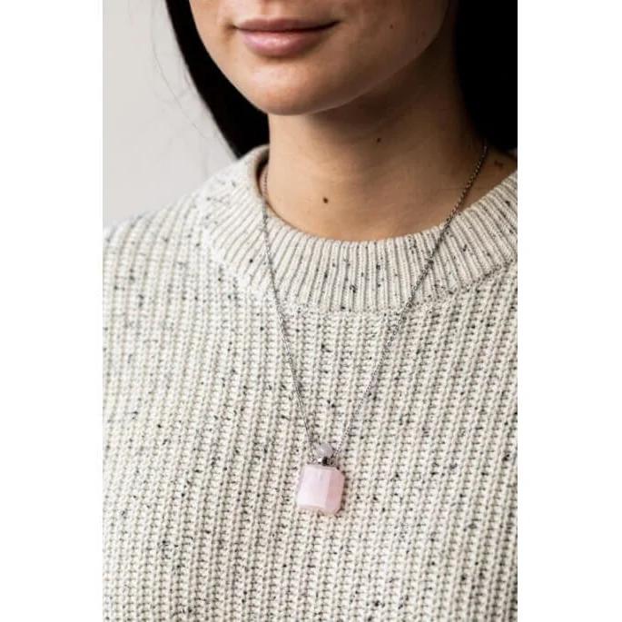 Collana per Aromaterapia - Quarzo Rosa - Olfattiva