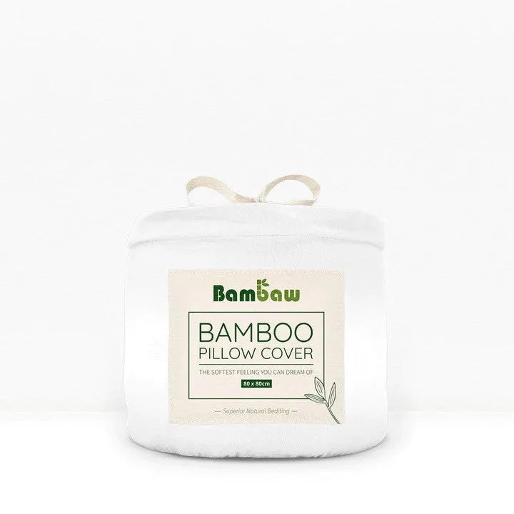 Coppia di Federe in Seta Vegana Bambu - Bianca - Bambaw