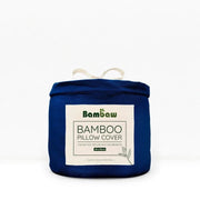 Coppia di Federe in Seta Vegana Bambu - Navy - Bambaw