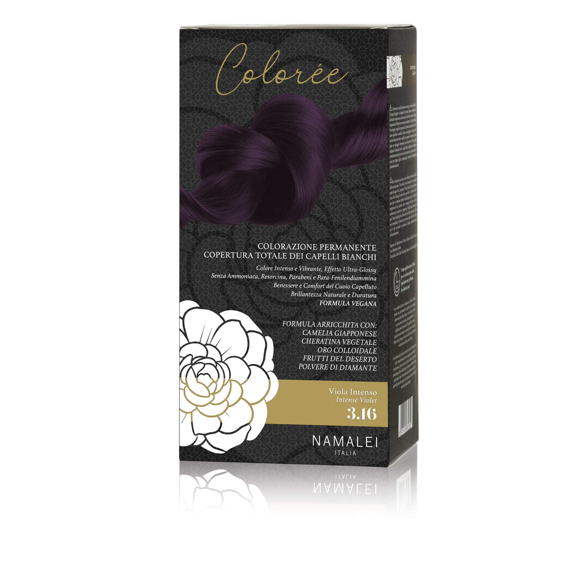 Crema Colorante Capelli Colorée – 3.16 Viola Intenso per colorazione permanente