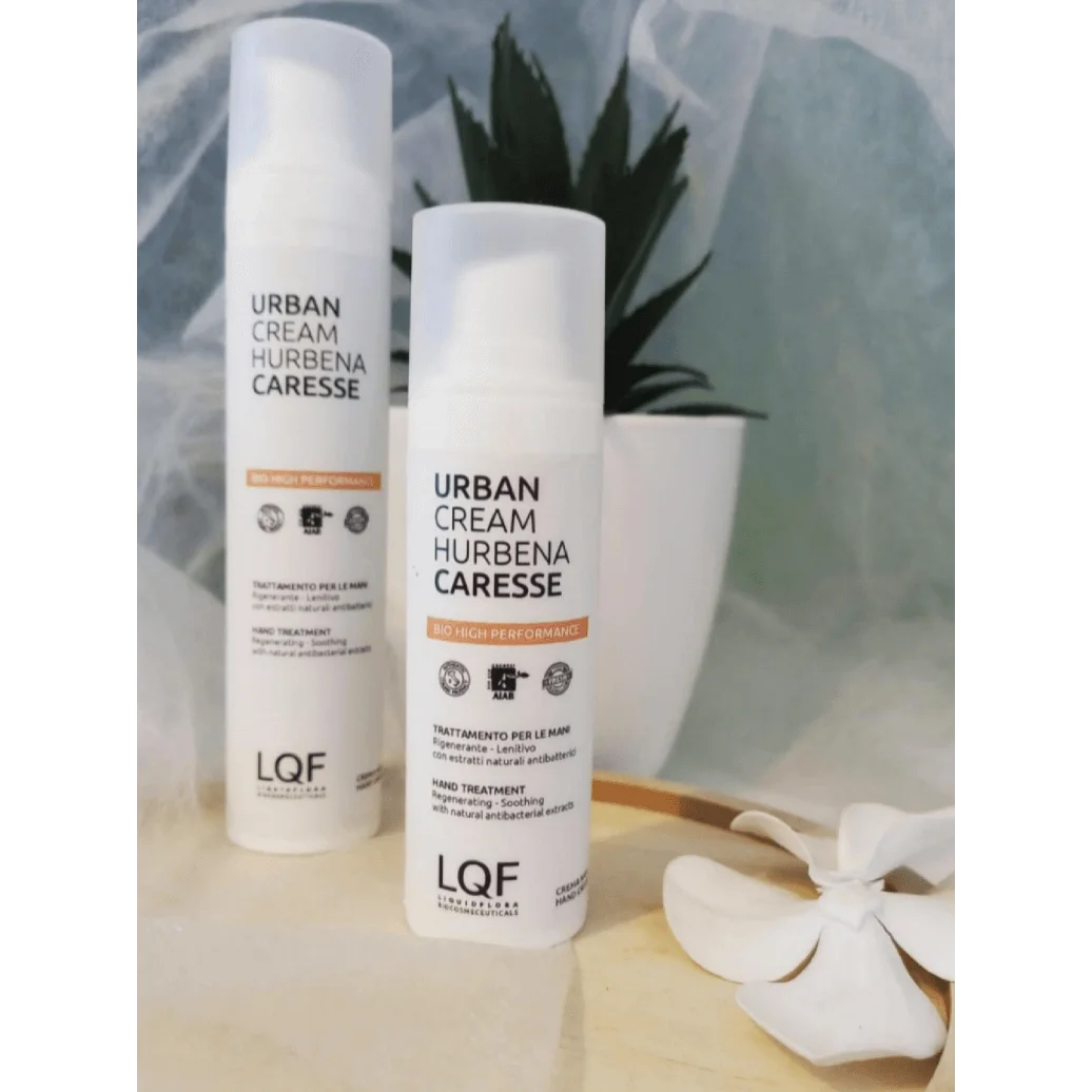 Hand cream sanitizing and restorative treatment Hurbena Caresse