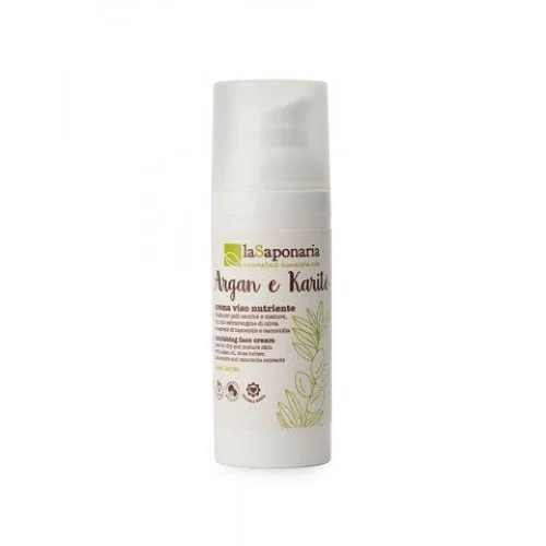Crema Viso Nutriente con Argan e Karitè per Pelli Secche - La Saponaria