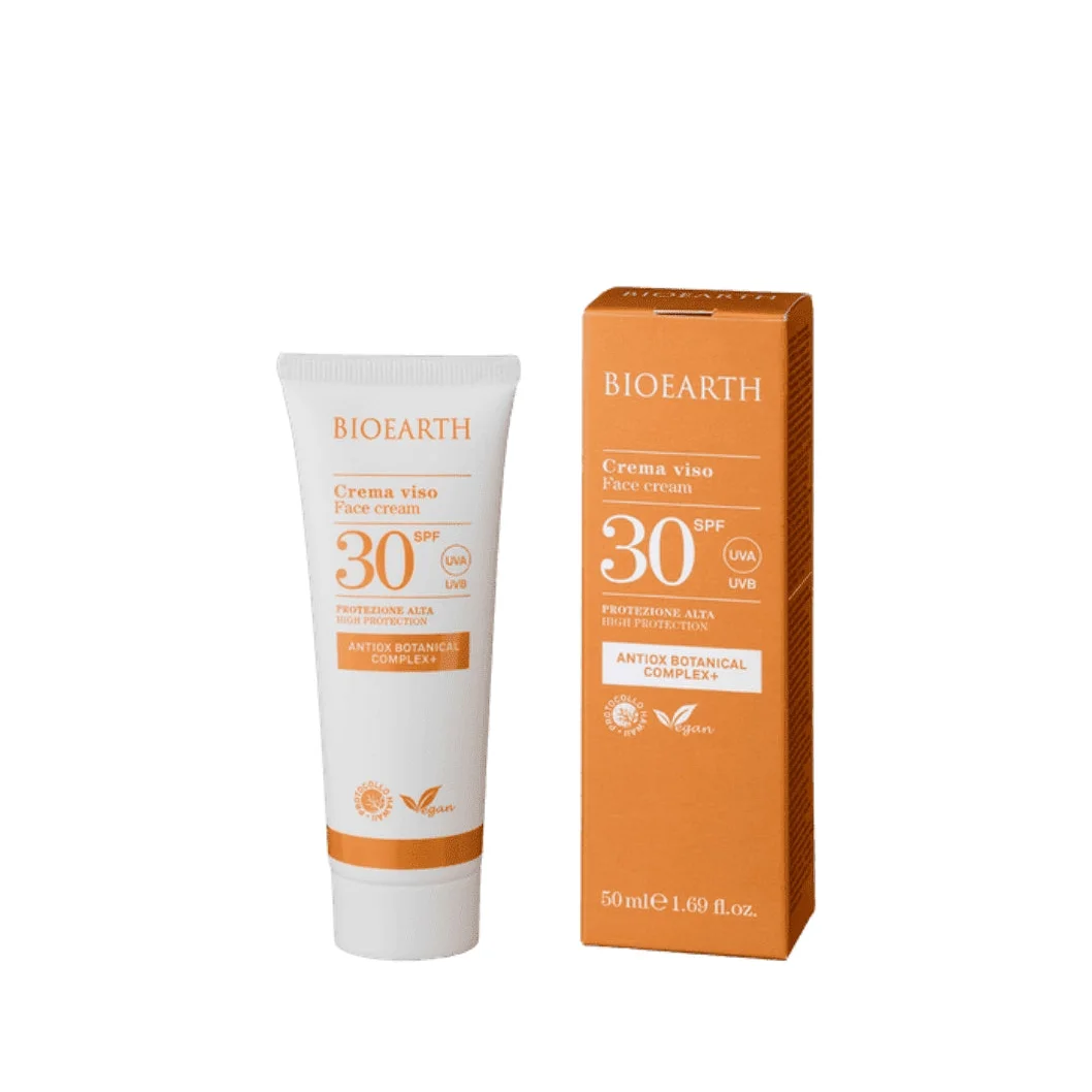 Crema viso solare SPF 30 – Con Antiox Botanical Complex - Bioearth