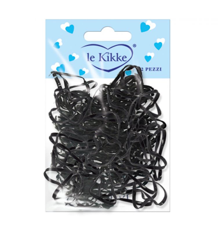 Elastici per Treccine - Nero - 100 pezzi
