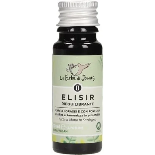 Elisir Riequilibrante per Capelli Grassi e con Forfora - Le Erbe di Janas