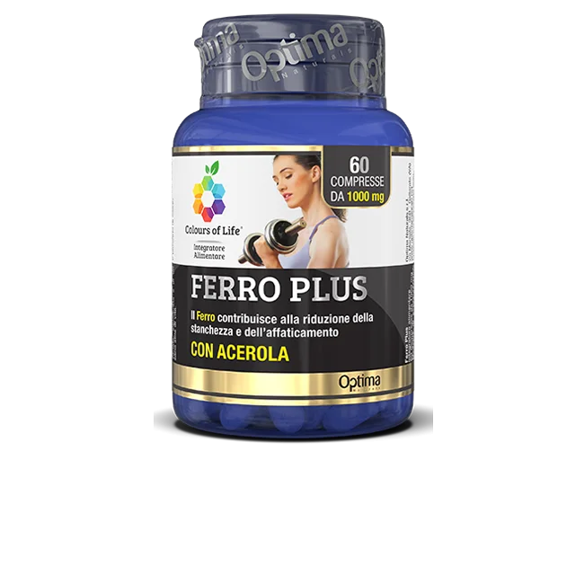Ferro Plus - Integratore per fatica e stanchezza - Optima Naturals