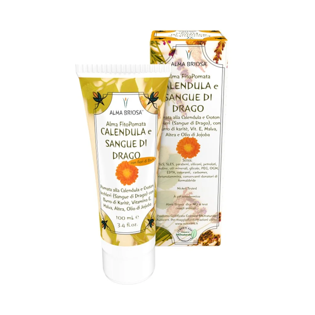 Fitopomata Calendula e Drago Bio Vegan per pelli sensibili - Alma Briosa