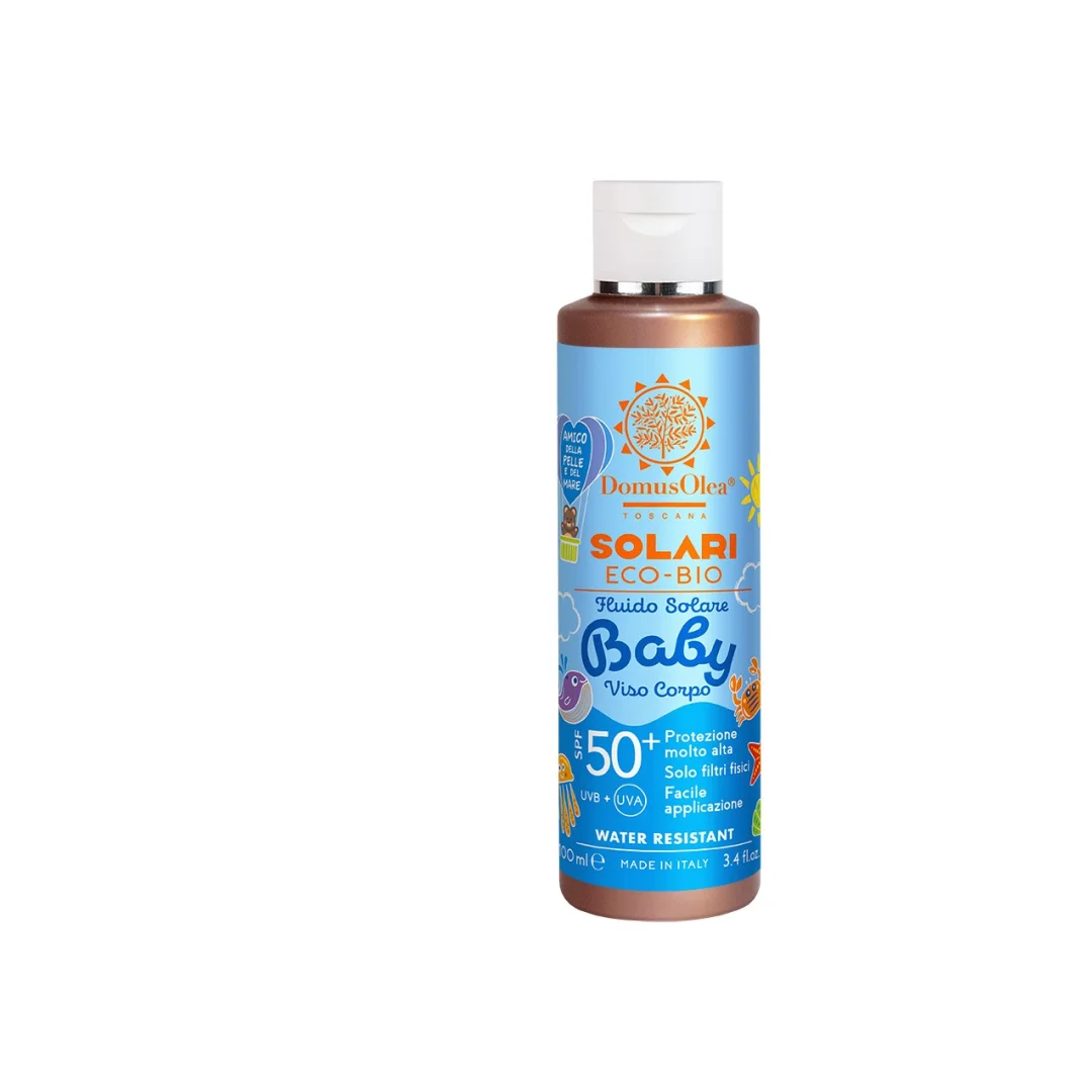 Fluido Solare Baby Viso Corpo SPF 50 + - Domus Olea Toscana