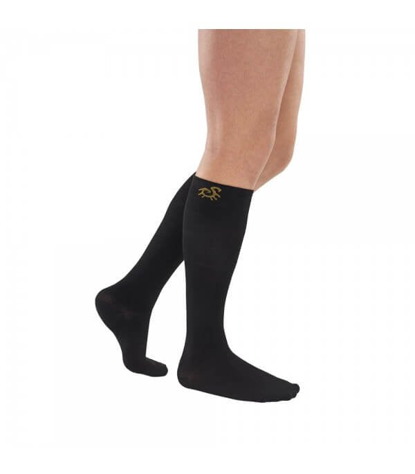 Black graduated compression stocking with Bamboo Size 2M