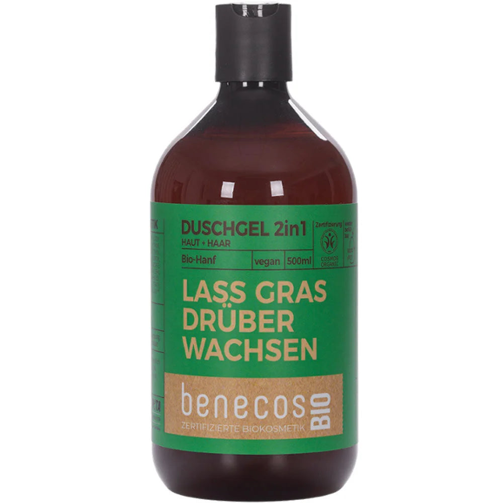 Gel Doccia 2in1 Canapa - Benecos per Corpo e Capelli