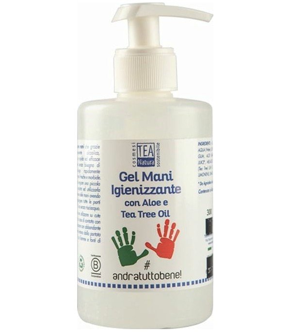 Gel Mani Igienizzante con Aloe e Tea Tree Oil – Gel Antibatterico per Mani Protette