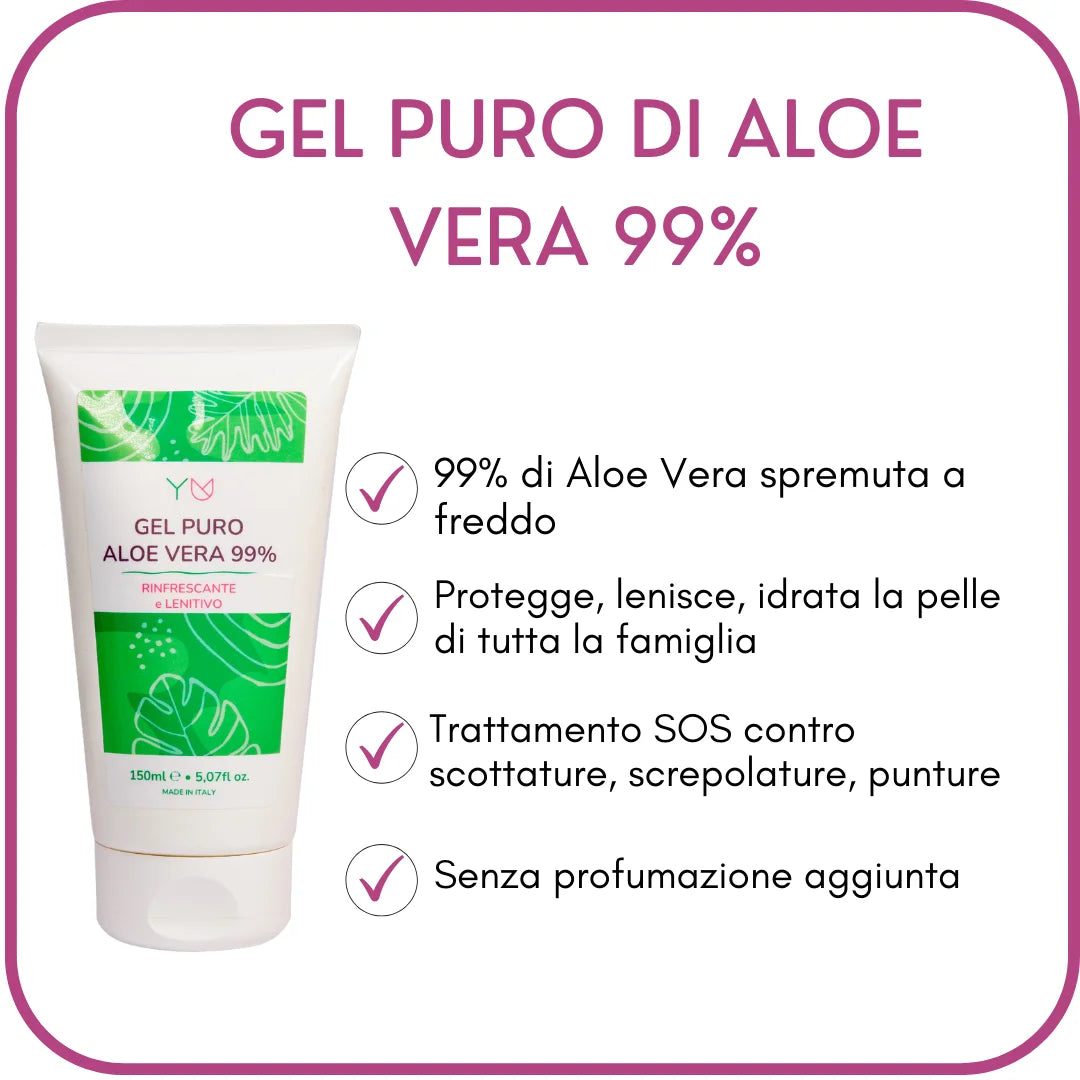 Gel Puro di Aloe Vera 99% - Yuniwa Cosmetics