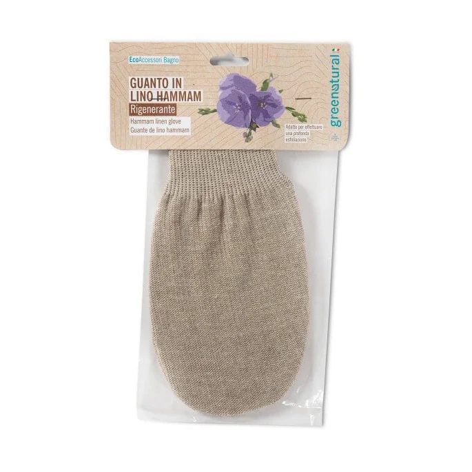Guanto hammam rigenerante in lino biologico - Greenatural