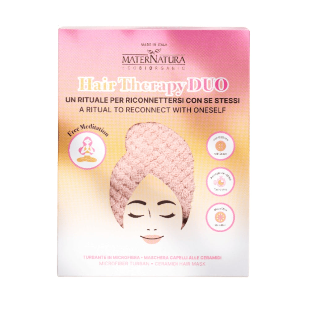 Hair Therapy Duo - Rituale Meditazione con Maschera capelli ristrutturante + Asciugamano in Microfibra