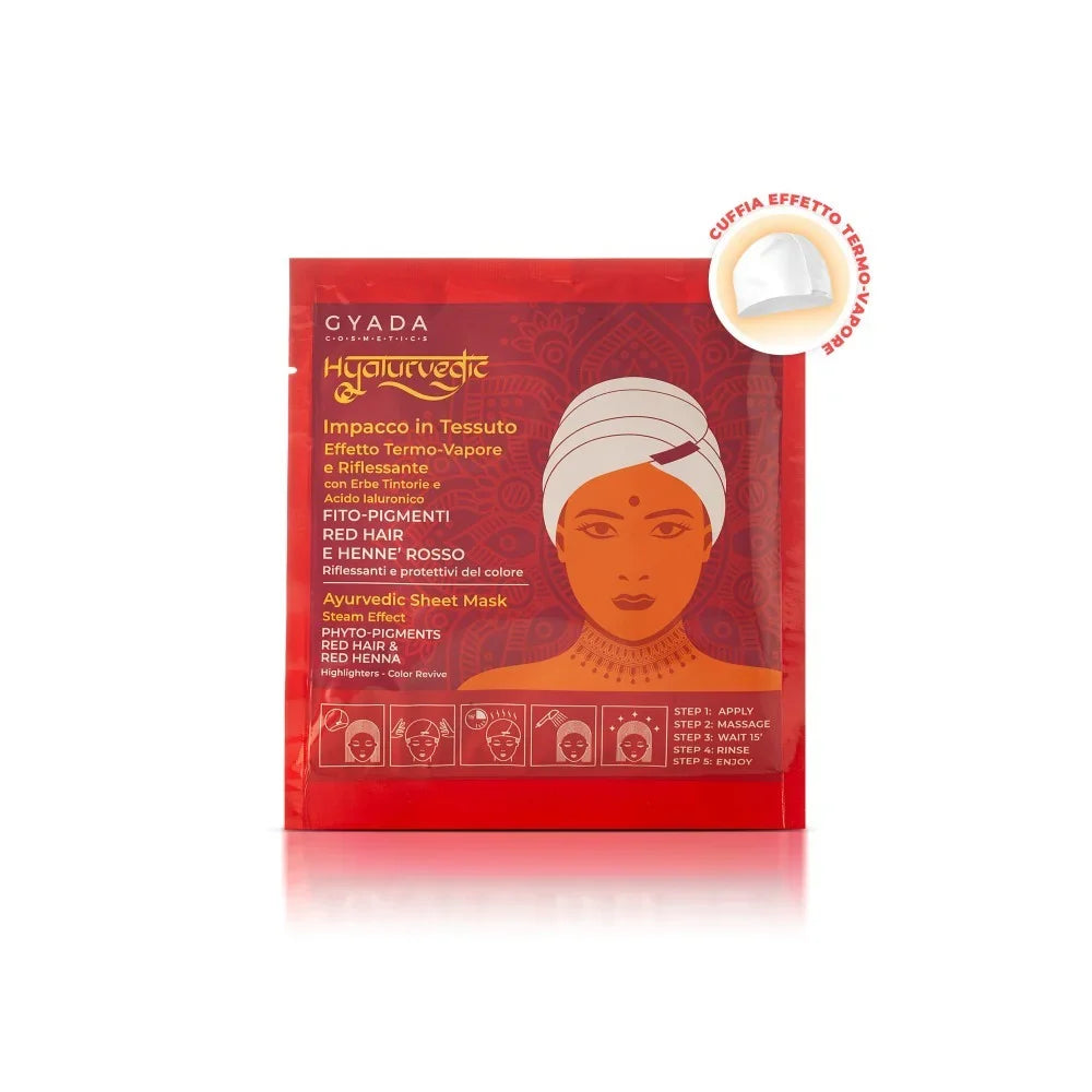Hyalurvedic Maschera Capelli in Tessuto Riflessante - Red Hair - Gyada Cosmetics