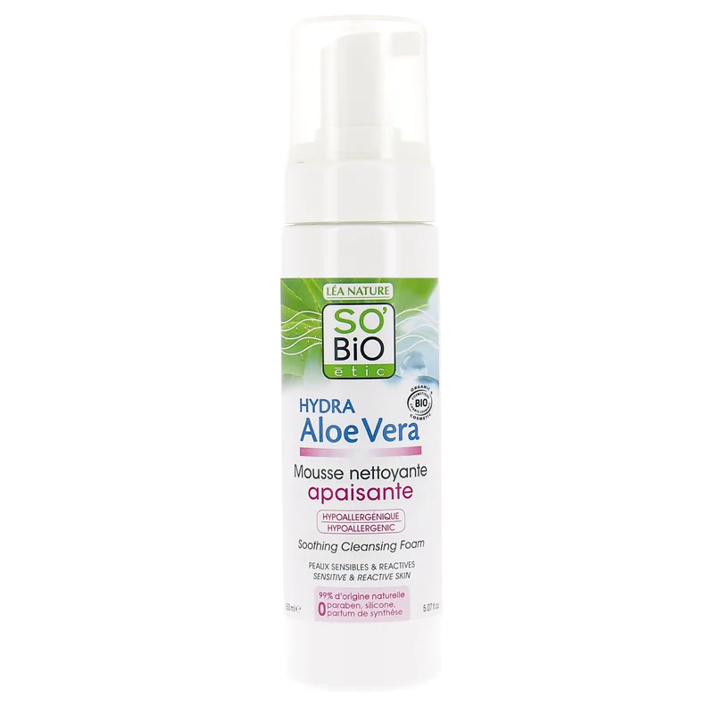 Hydra Aloe Vera - Mousse Detergente Lenitiva e Ipoallergenica - SO’BiO étic