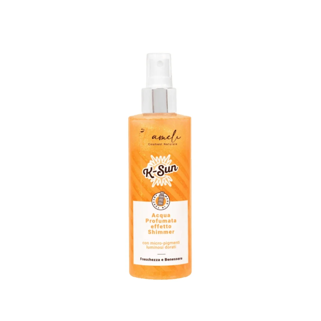 K-Sun Acqua profumata shimmer – Effetto luminoso e rinfrescante con micro pigmenti oro - Kamelì