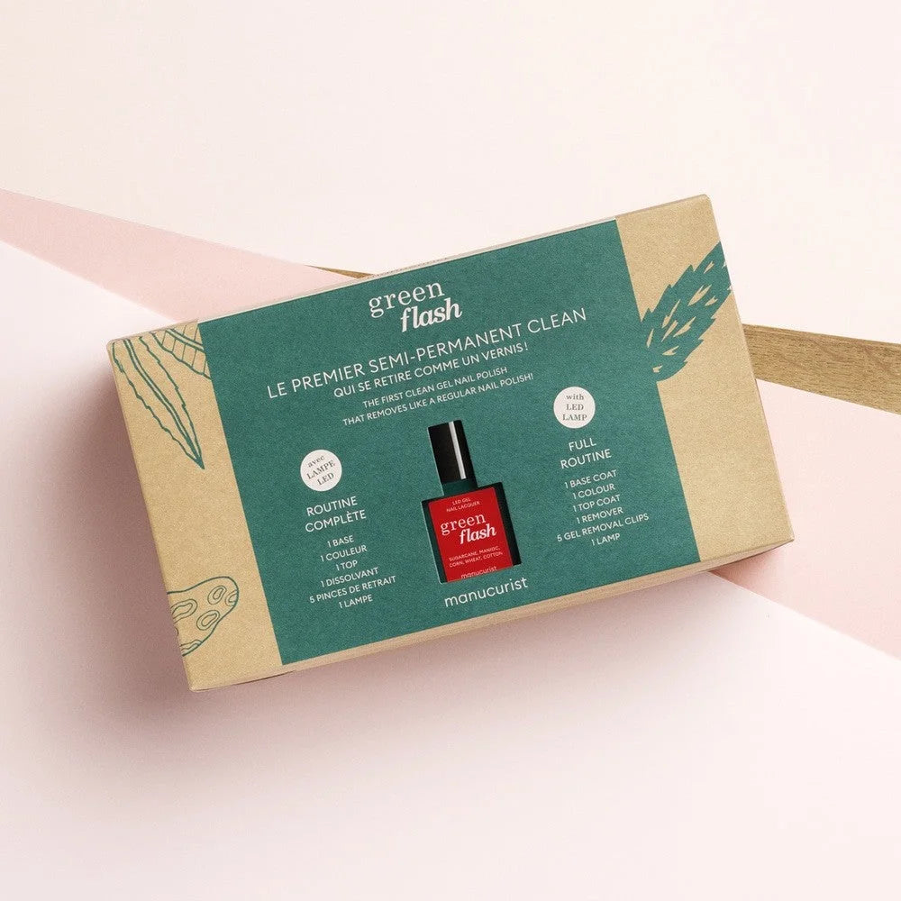 Kit completo Smalto Semipermanente Poppy Red - Green Flash - Manucurist