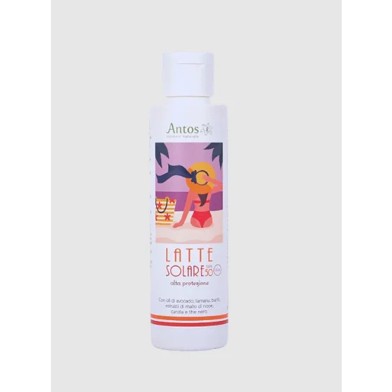 Latte solare naturale - SPF 50 alta protezione - Antos Cosmetici
