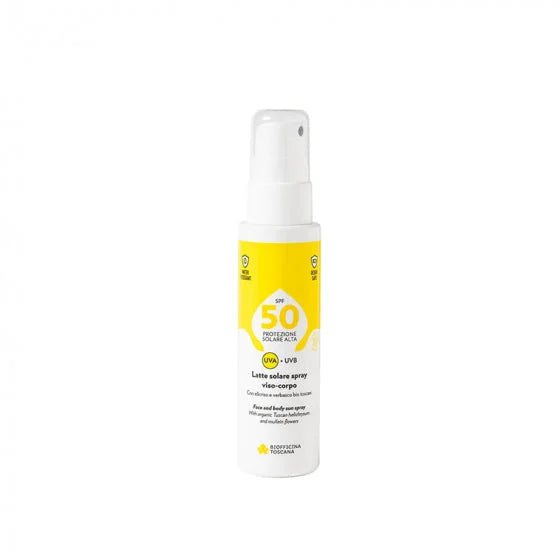 Latte solare spray viso-corpo SPF50 - Biofficina Toscana Solare Spray