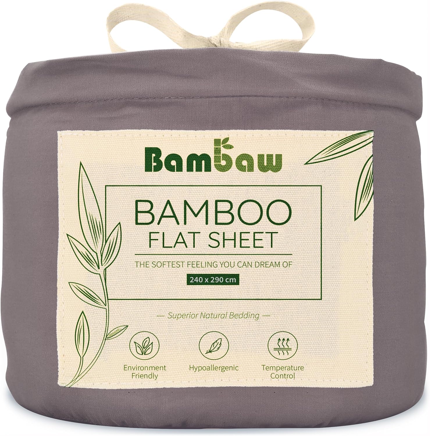 Lenzuolo di Sopra in Seta di Bambù - Grigio Scuro