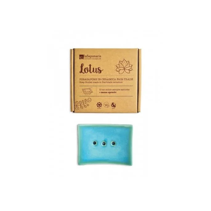 Lotus Portasapone in Ceramica per Solidi - La Saponaria