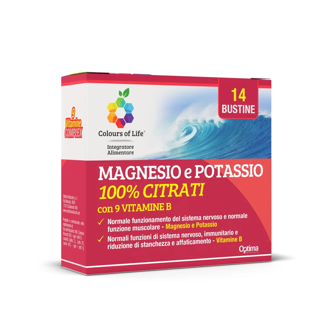 Magnesio e Potassio - Integratore per stanchezza mentale fisica - Optima Naturals