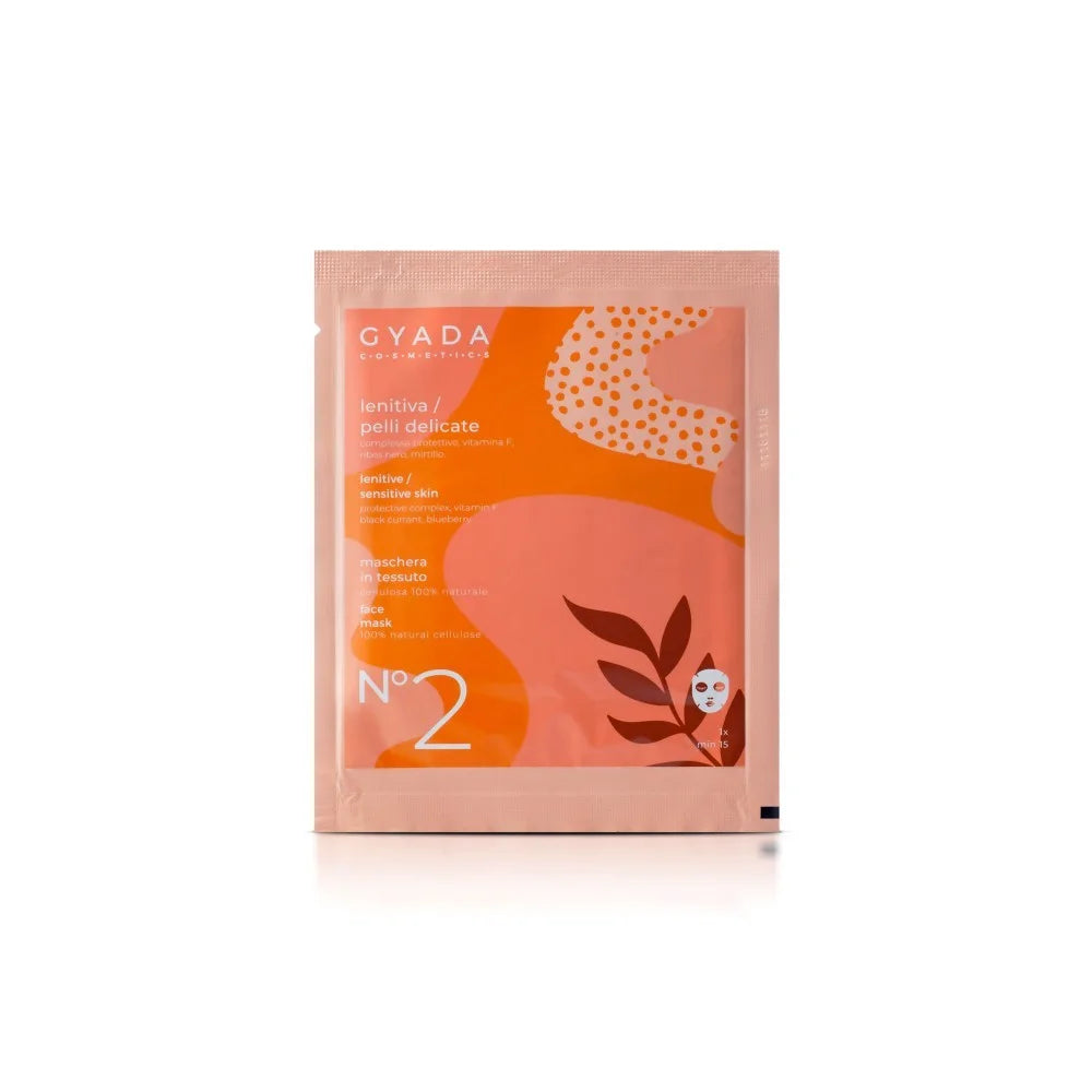 Maschera Lenitiva in Tessuto con Ribes Nero N.2 - Gyada Cosmetics