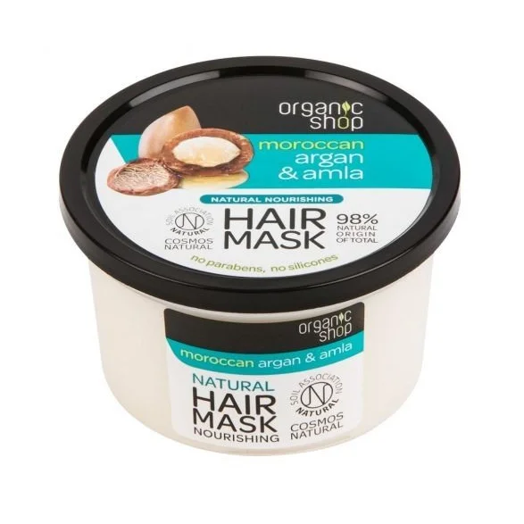 Maschera per Capelli Nutriente con Olio di Argan ed Amla - Organic Shop